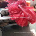 Red color pp tubular mesh bags for 50kg vegetables 65x90cm